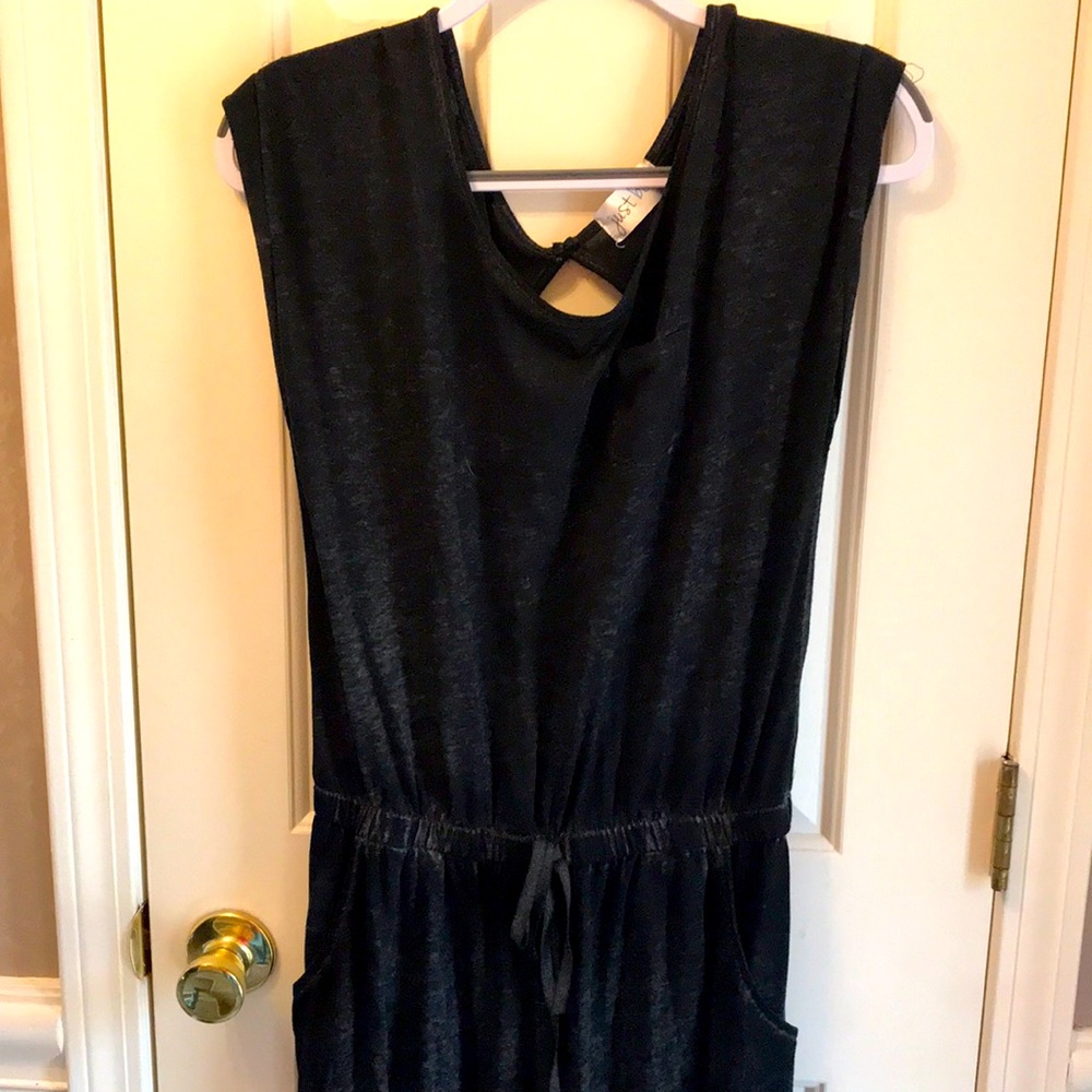 Just Be~Black Short Sleeve Jumpsuit~Juniors Large